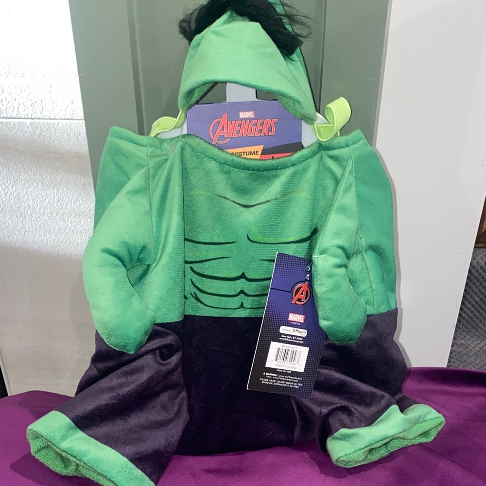 Marvel Green and Black Superhero puppy Costume